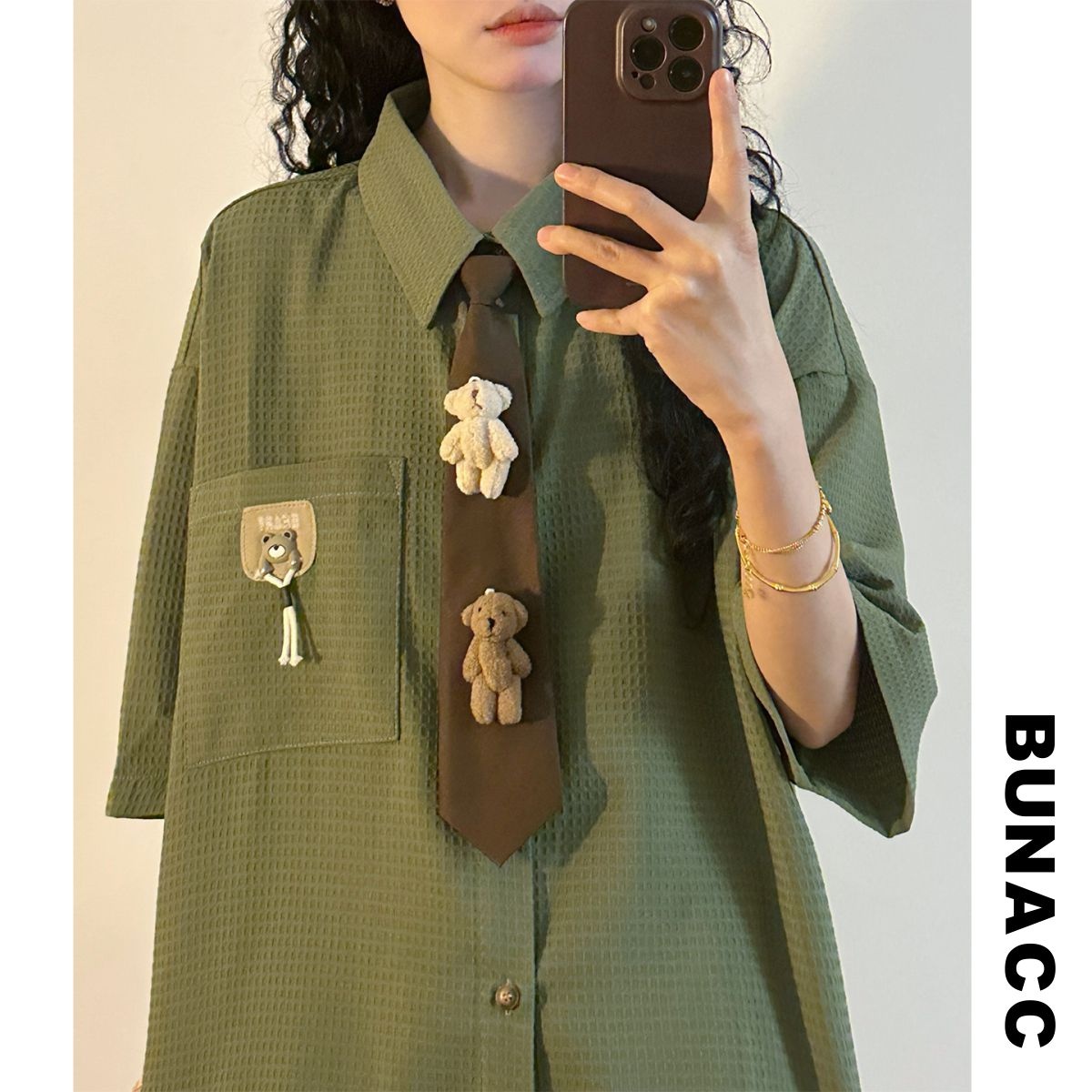 Street Fashion Youth - Street Style Loose Fit Bear Tie