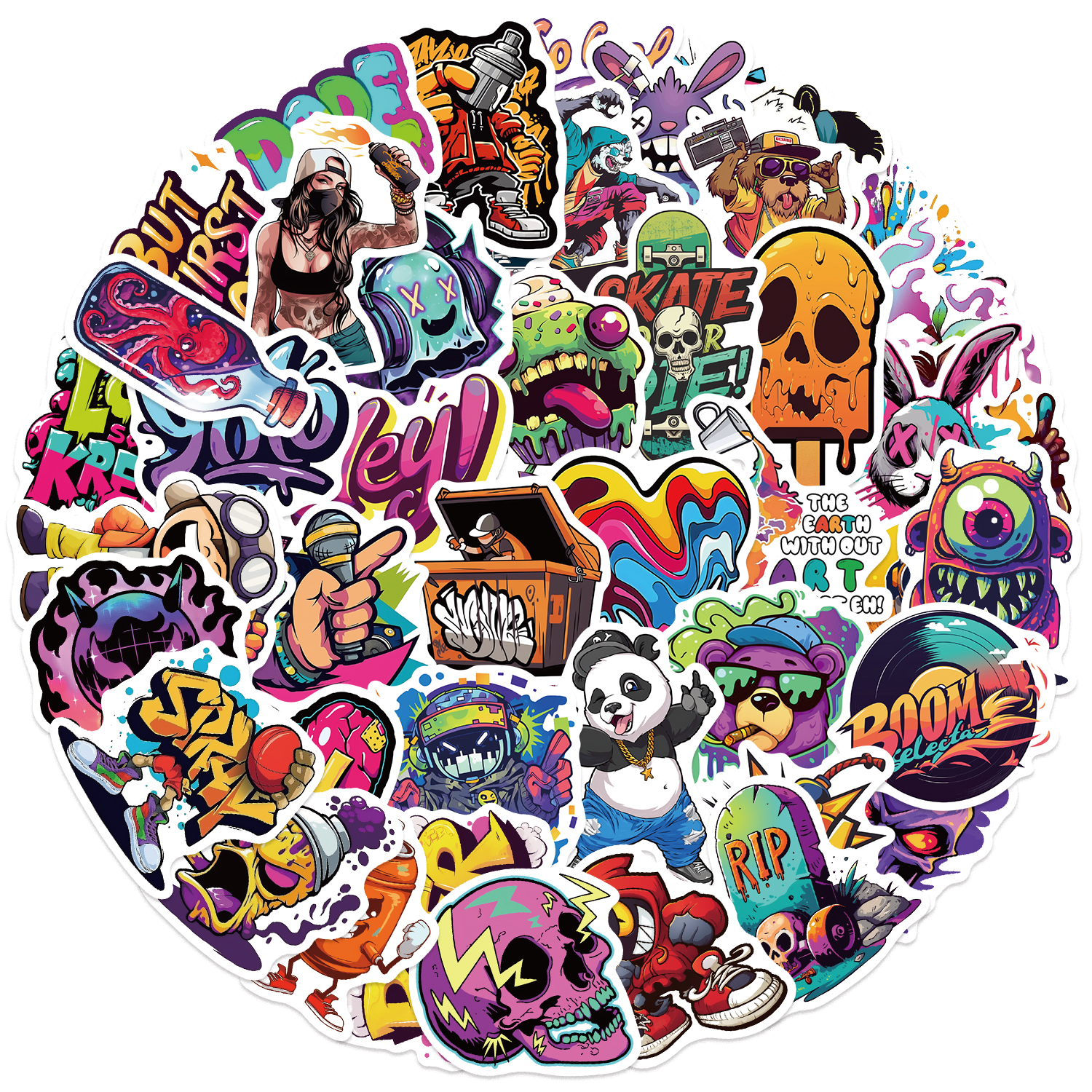 50pcs Fashion Personalized Str – Street Fashion Graffiti recenzja i cena