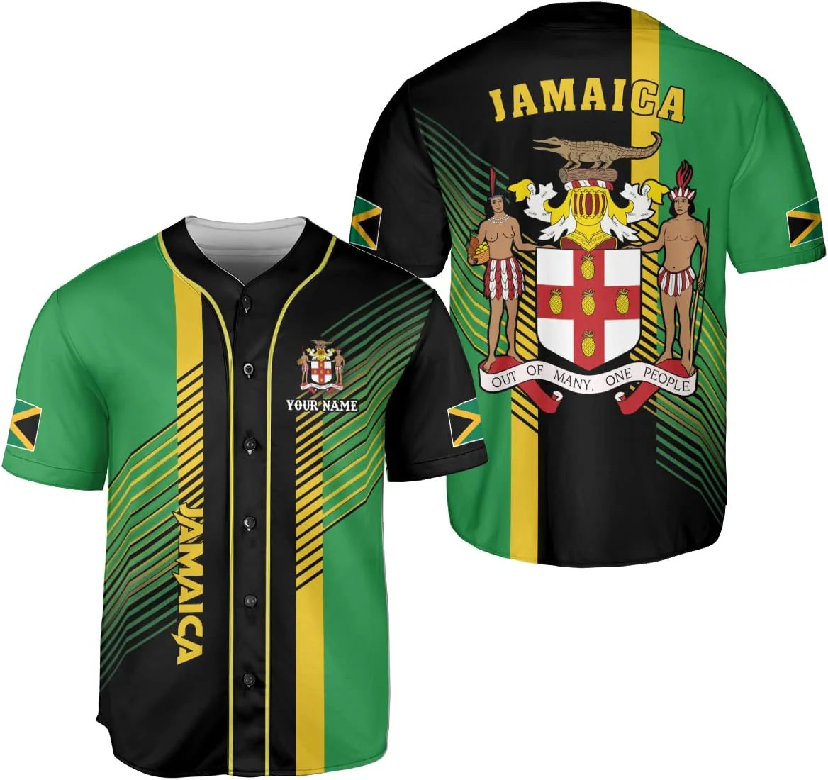 Personalized Name Jamaica Desi – Street Fashion Jersey recenzja i cena