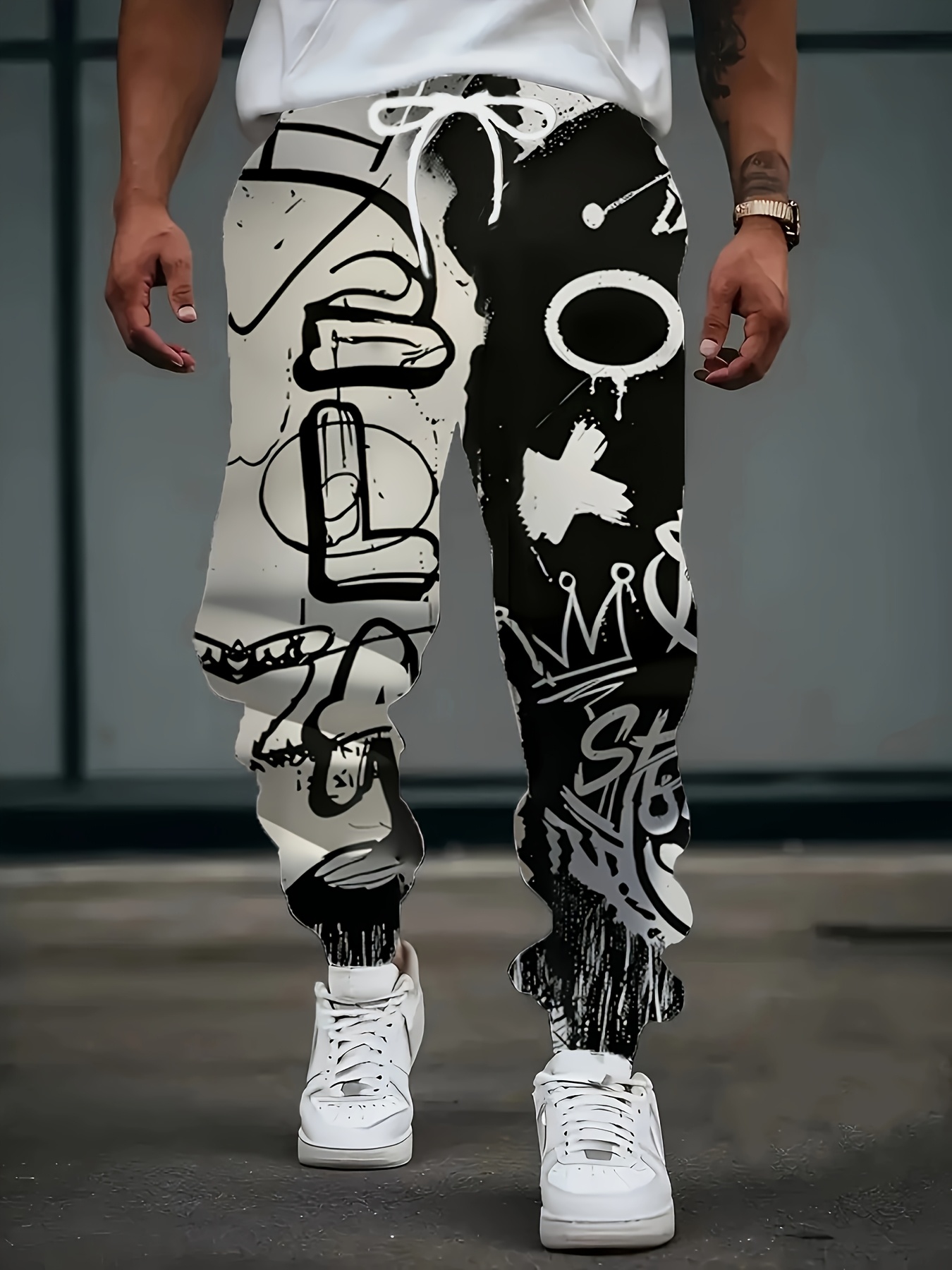 New Men's Fashion Autumn Lette – Street Fashion Graffiti recenzja i cena
