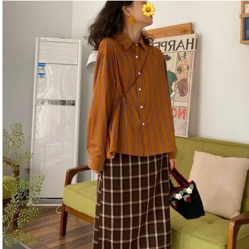 Spring New Striped Loose Casua – Street Fashion Youth recenzja i cena