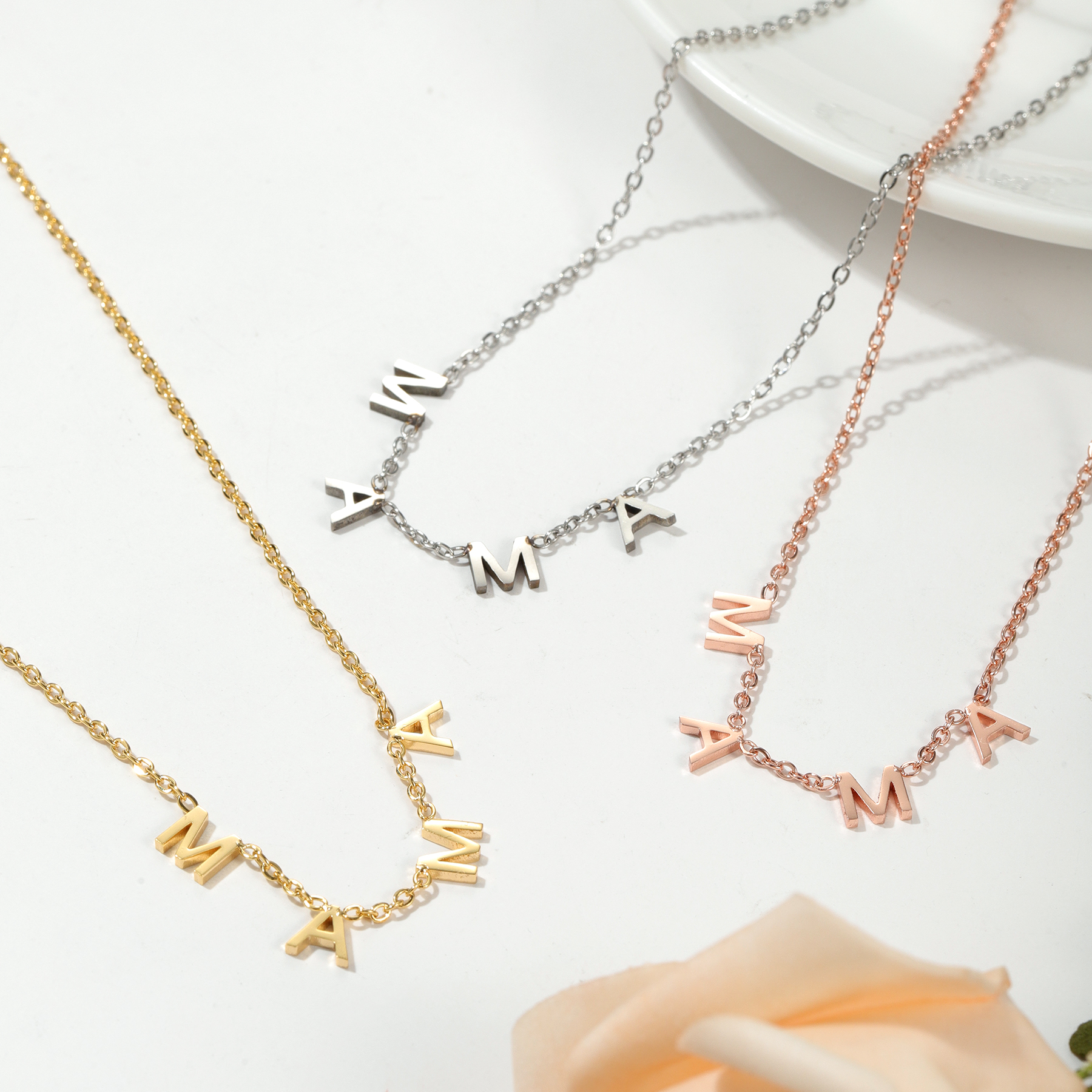 Qitian Personalized Initial Le – Street Fashion Necklace recenzja i cena