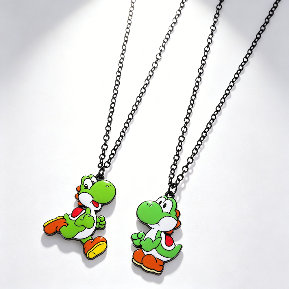 Yoshi Dinosaur Enamel Necklace – Street Fashion Necklace recenzja i cena
