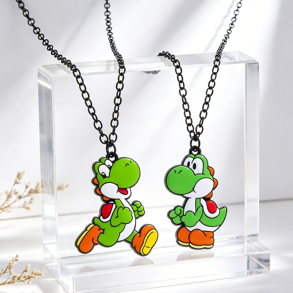Yoshi Dinosaur Enamel Necklace – Street Fashion Necklace recenzja i cena