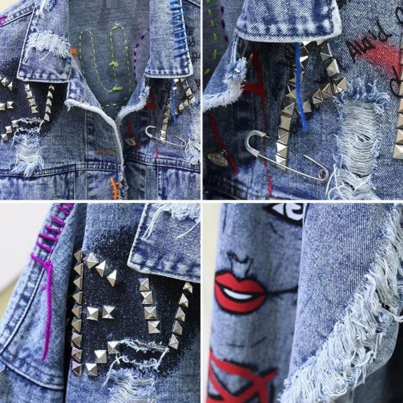 Trendy Graffiti Casual Denim S – Street Fashion Graffiti recenzja i cena