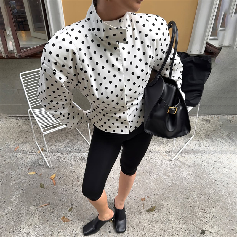 Women Polka Dot Jacket Fashion – Street Fashion Necklace recenzja i cena