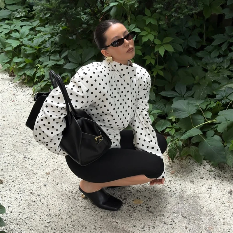 Women Polka Dot Jacket Fashion – Street Fashion Necklace recenzja i cena