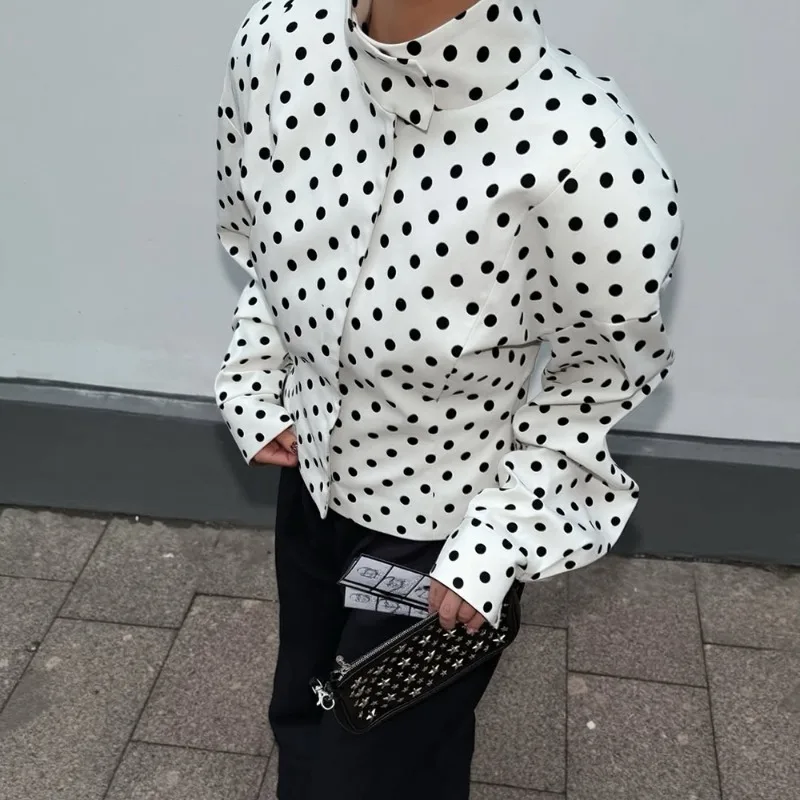 Women Polka Dot Jacket Fashion – Street Fashion Necklace recenzja i cena