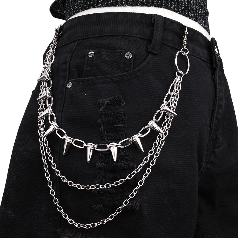 Hip Hop Punk Rock Metal Pants  – Street Fashion Necklace recenzja i cena