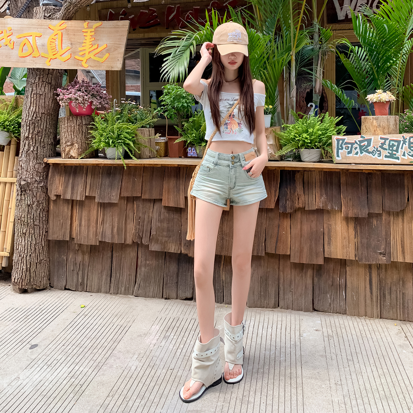 Women's Shorts Denim Shorts Su – Street Fashion Youth recenzja i cena