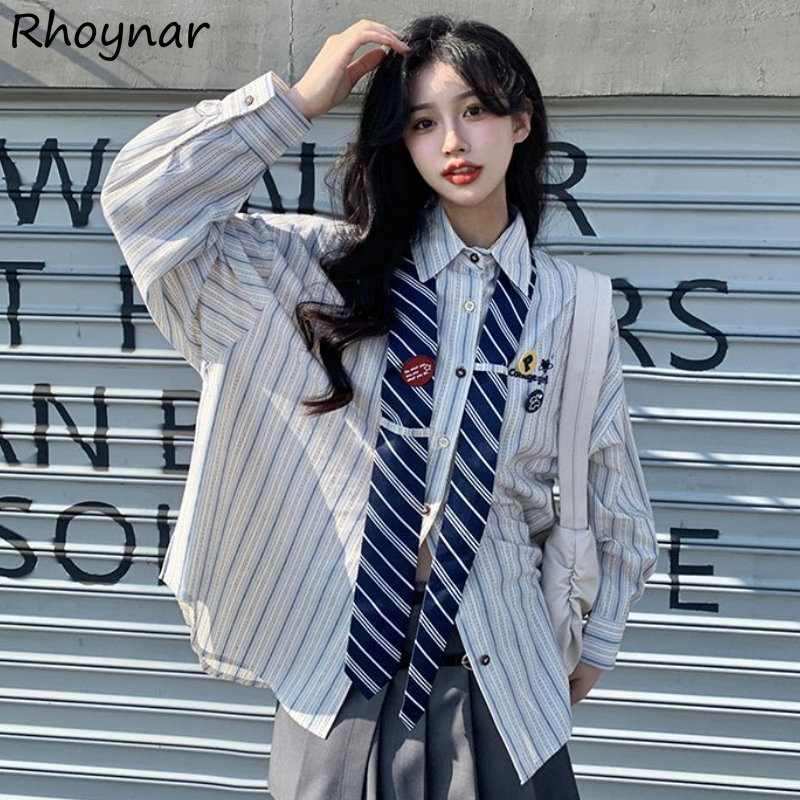 Striped Shirts Women Baggy Pre – Street Fashion Youth recenzja i cena