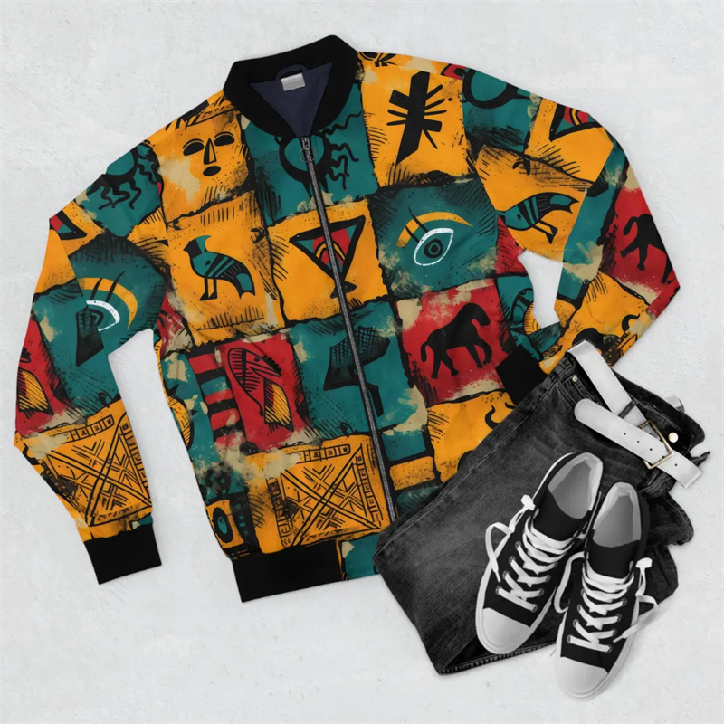 New Men's Jacket African Style – Street Fashion Graffiti recenzja i cena
